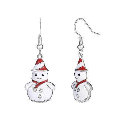 China Hot Selling CLASSIC Jewelry Wholesale Fine Snowman Christmas Gift Earring Elks for sale