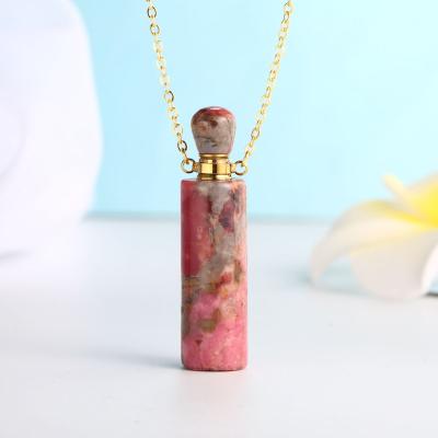 China Fashion Trendy Wholesale Crystal Glass Perfume Oil Bottle Necklace Crystal Pendants for sale