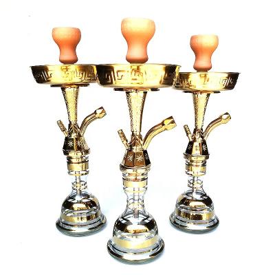 China Zinc/Egypt copper top high quality copper pipe package box wholesale hookah shisha tunisia gold hookah for sale