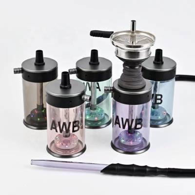 China New Design Plastic Shisha Hookah Acrylic Shisha Travel Hookah Smoking Shisha for sale