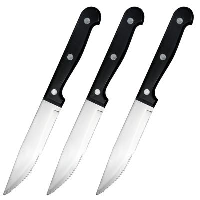 China Kitchen Cutting Foods 6 Piece Steak Knife Set PP Handle for sale