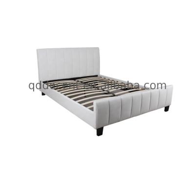 China New Pattern Soft White Faux Leather Double Bed Bed Living Room Furniture for sale