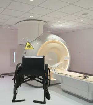 Cina Sedia a rotelle piegante medica in Dott. Room di Mri Ct in vendita