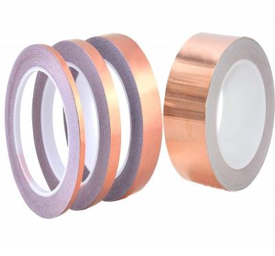 China 50M 5CM High Temperature Conductive Tape MRI Room Self Adhesive Copper Strip for sale