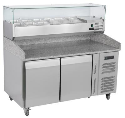 Cina Ventilatore da tavolo refrigerato 2 porte della preparazione della pizza che raffredda 1510x800x1420mm in vendita