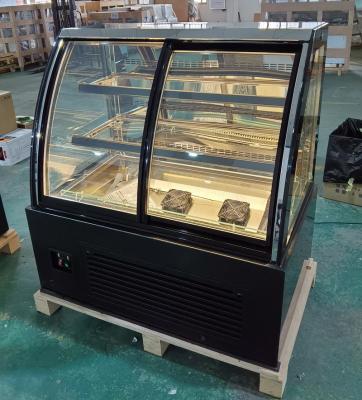 Chine Verre horizontal de réfrigérateur d'affichage de gâteau de partie supérieure du comptoir pour la boulangerie avec la lumière de LED à vendre