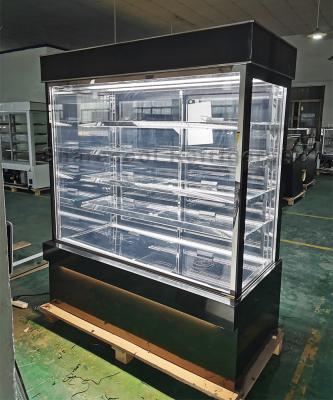 Cina 1.5m 5 strati del dolce dell'esposizione del frigorifero della pasticceria dell'esposizione di vetro quadrata del refrigeratore in vendita