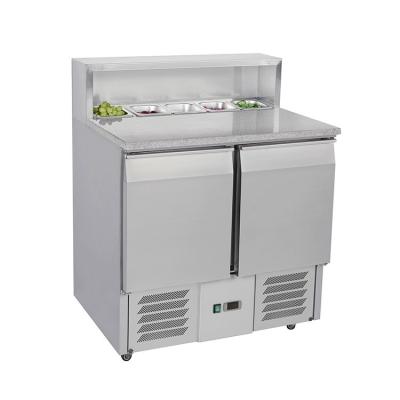 China Puertas de acero del refrigerador 2 contrarios comerciales de la ensalada del refrigerador R134a del bufete de ensaladas 220V-240V en venta