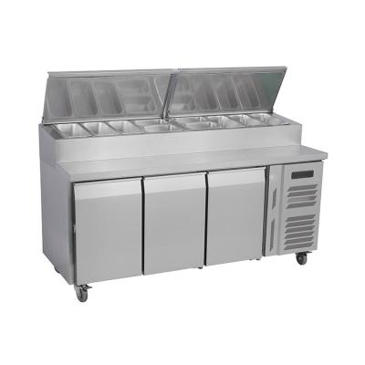 China Tabla refrigerada 3 puertas de la preparación de la pizza en venta