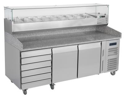 Китай 6 Refrigerated ящиками верхняя часть таблицы R134a приготовления уроков пиццы коммерчески мраморная продается