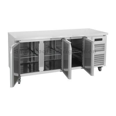 Κίνα 400L ψυγείο 3 Undercounter ανοξείδωτου ψυκτήρας Undercounter πορτών για το ξενοδοχείο προς πώληση