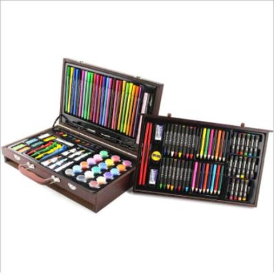 China 101 142pcs Water Color Pen Drawing Art Set with Packing Drawing and Wooden Case Art Set for sale