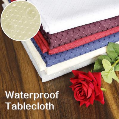 China PVC modern simple home white solid waterproof round tablecloth picnic hotel restaurant banquet home tablecloth for sale