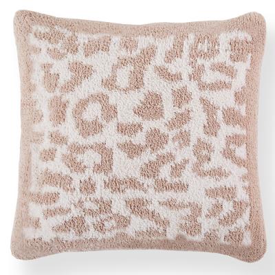 China Anti-Pull Pillow Cover Cashmere Half Cashmere Leopard Microfiber Leopard Sofa Couch Cushion Luxury Fluffy Cushion Case Living Room Decorative Home Decor Poly for sale