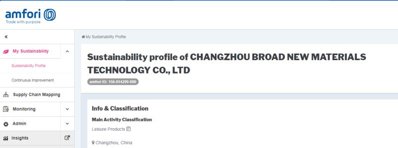 BSCI - Changzhou Broad New Materials Technology Co., Ltd.