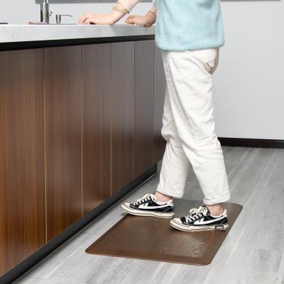 China Good Quality Kitchen Mat Wood Grain Non-slip Washable Mat Floor Mat Waterproof for sale