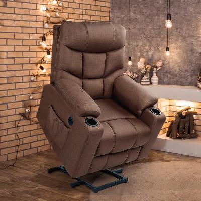 China Adjustable Power Lift Chair Electric Recliner (Other) For Elderly Passionate Fabric Sofa Motorized Living Room Chair Vibration Massage for sale