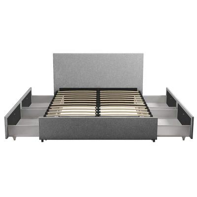 China Custom 4 Drawers Soft Queen Size Double Storage Bed With Headboard for sale