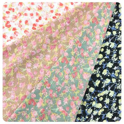 China Wholesale High Quality Breathable Chiffon Print Dress Fabric 75D100% Polyester Wrinkle Resistant Fabric for sale