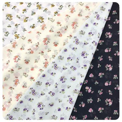 China Wrinkle Resistant High Quality 75D100% Polyester Chiffon Fabric Durable Lightweight Floral Print Ladies Summer Clothing for sale