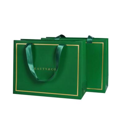 China Recycled Materials Wholesale High End Custom Luxury Gift Bags Custom Logo For Shopping for sale