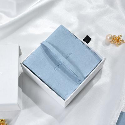 China Light Blue Microfiber Tote Bag/Velvet Microfiber/Suede/Leather Jewelry Box Wholesale Pouch etc. small for jewelry for sale