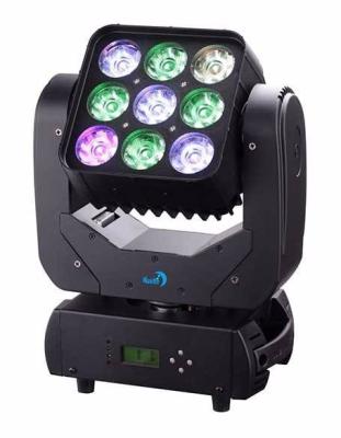 China Black Beam Head 3*3 Pixel LED Stage Light 9 Moving Head Pcs 10W RGBW 4in1 Led Beam Matrix Light for sale