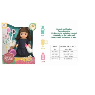 China Show Hot Popular Beauty Princess Baby 14 Inch Funny Vinyl DollsWith Accessories Toys for sale