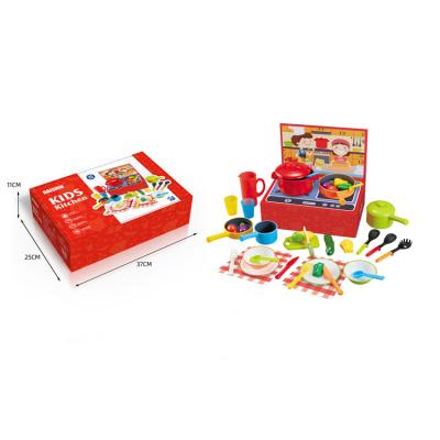 China New Big Food Plastic Kids Fast Cook Set Kids Pretend Play Kitchen Kids Toys for sale