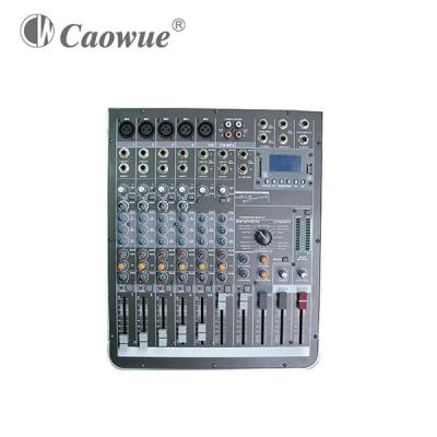 China The mono channels have a Kawei mono line level input and input from MIC FOR EXAMPLE. - 822 series EG822PRO audio mixer with 2 x 300w @4ohm RMS amplifier element for sale