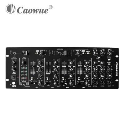 China 4 Channels Professional Stereo DJ Mixer 3 Band EQ Mixing DJ Console For Home for sale