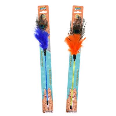 China Viable Wholesale China Supply Free Samples Bird Feather Flying Magic Wand Cat Toy Interactive Cat Teaser Cat Dangler Toys for sale