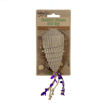 China Cat Toy Natural Theme Cardboard Cat Eco-Friendly Viable Scratcher Playing Toy for sale