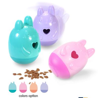 China Brand New Viable Plastic Rabbit Shape PP Treat Game Animated Moving Toy Cat for sale