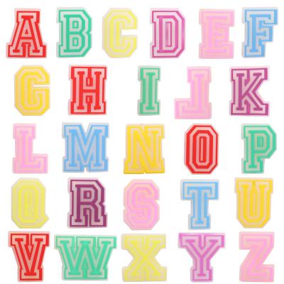 China Wholesale 10Pcs+ Soft Customize Colorful Bright PVC Letter English Kids Shoes Charm Designer Shoe Decorations for sale