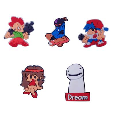 China Wholesale Soft PVC Cartoon Cute Anime Characters Shoes Accessories Kids Garden Shoe Decorations Fit DIY Croc Charms Shoe Charm for sale