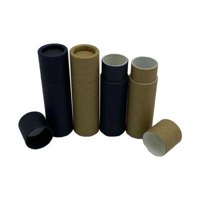 China Recyclable Biodegradable Cosmetic Lift Up Paper Box Balm Stick Canister Push Tube Packaging Paper Tube Carton Customized for sale