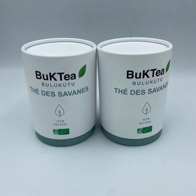 China Biodegradable Paper Tea Tube Box Luxury Food Grade Printing Tea Packaging Boxes for sale