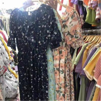 China Party Vacation Outfit Lady Casual Dress Printed American Clothing Casual Used Clothing Used Clothes for sale