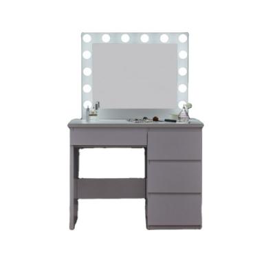 China Replica Bedroom Dresser Amazon Foldable Dressing Table With Lighted Mirror for sale