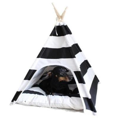 China Viable Dog Teepee Chien Cat Pet Perro Tipi Tepee Tipt Canvas Hond Tent Bed for sale