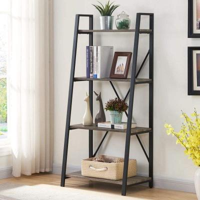 China (Size) Malaysia Adjustable Ladder Shelf Stainless Steel Chinese Shelf Vintage Standing Bookcase Antique Bookcase for sale