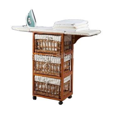 China Foldable Space Saving Furniture Desk Folding Wooden Ironing Board / Ironing Cabinet for sale