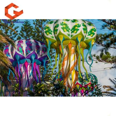 China Outdoor Inflatable Cartoon Jellyfish Characters Custom Decoration Party Jellyfish Model For Art Designs for sale