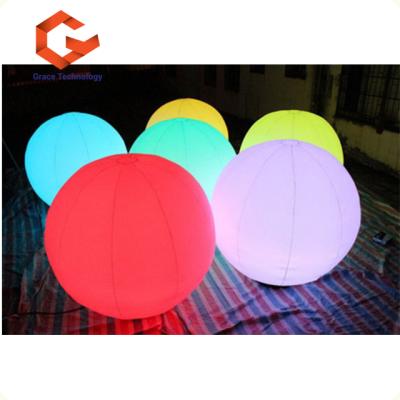 China Party Decoration Inflatable Lighting Balloon PVC LED Inflatable Balloon For Hanging for sale