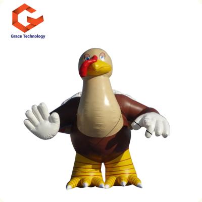 China Cool Advertising Giant Inflatable Cartoon Animal Inflatable Turkey Chicken Cartoon For Parade for sale