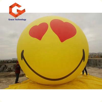 China Fireproof And Waterproof Advertising Inflatable Balloon Parade PVC Balloon Inflatable Smile Face Balloon For Party Decoration for sale