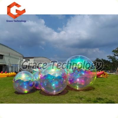 China Decorative Mirror Inflatable Iridescent Giant Inflatable Mirror Ball Inflatable Colorful Mirror Ball Party Dazzle Balls For Sale for sale