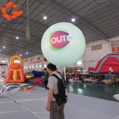 China Hot Sale Fire Retardant And Waterproof Giant Inflatable Balloons Shape, Inflatable Backpack Ball For Advertising for sale