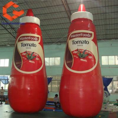 China PVC leak proof tomato ketchup bottle inflatable pvc jar inflatable bottle for sale for sale